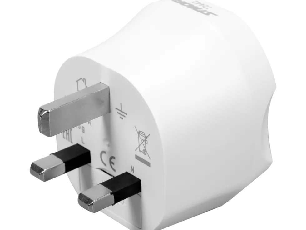 ADAPTER PODRÓŻNY Z EUROPEJSKIM GNIAZDEM I ANGIELSKĄ WTYCZKĄ, EUROPA - UK