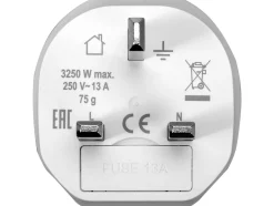 ADAPTER PODRÓŻNY Z EUROPEJSKIM GNIAZDEM I ANGIELSKĄ WTYCZKĄ, EUROPA - UK