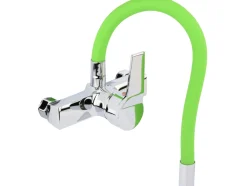 BATERIA ZLEWOZMYWAKOWA ŚCIENNA Z ELASTYCZNĄ WYLEWKĄ FLEXIBLE GREEN