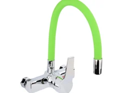 BATERIA ZLEWOZMYWAKOWA ŚCIENNA Z ELASTYCZNĄ WYLEWKĄ FLEXIBLE GREEN