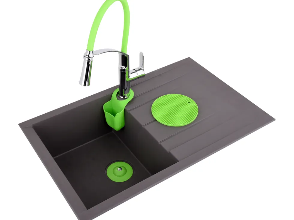 BATERIA ZLEWOZMYWAKOWA Z ELASTYCZNĄ WYLEWKĄ FLEXIBLE 2-GREEN