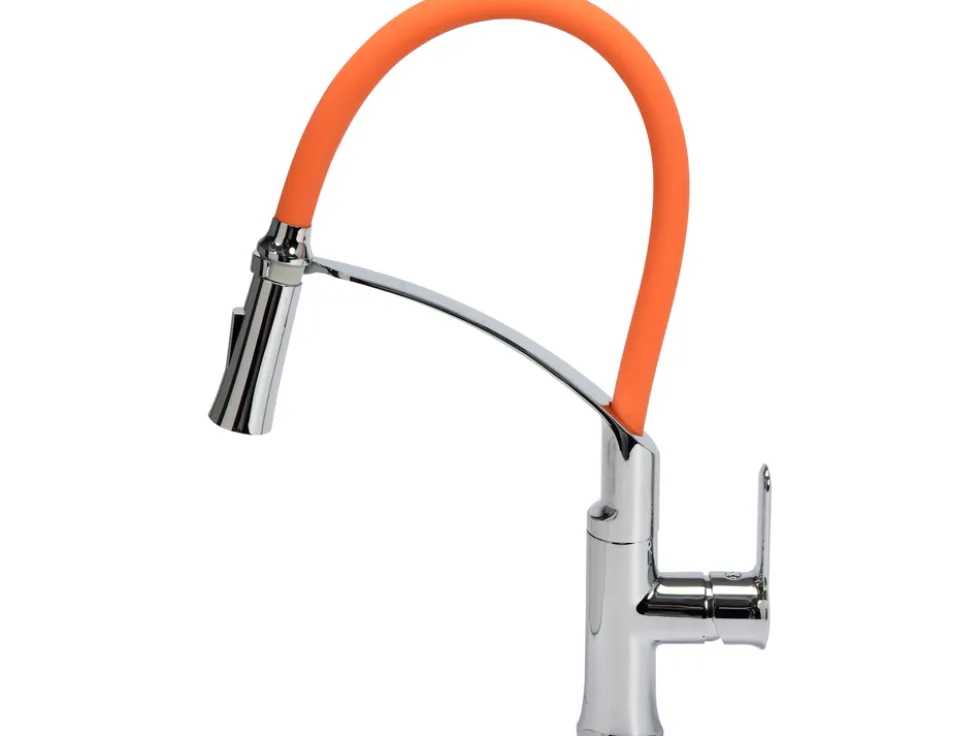 BATERIA ZLEWOZMYWAKOWA Z ELASTYCZNĄ WYLEWKĄ FLEXIBLE 2-ORANGE