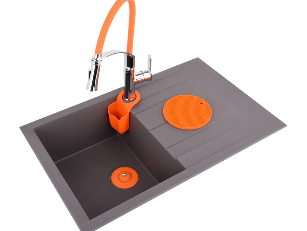 BATERIA ZLEWOZMYWAKOWA Z ELASTYCZNĄ WYLEWKĄ FLEXIBLE 2-ORANGE