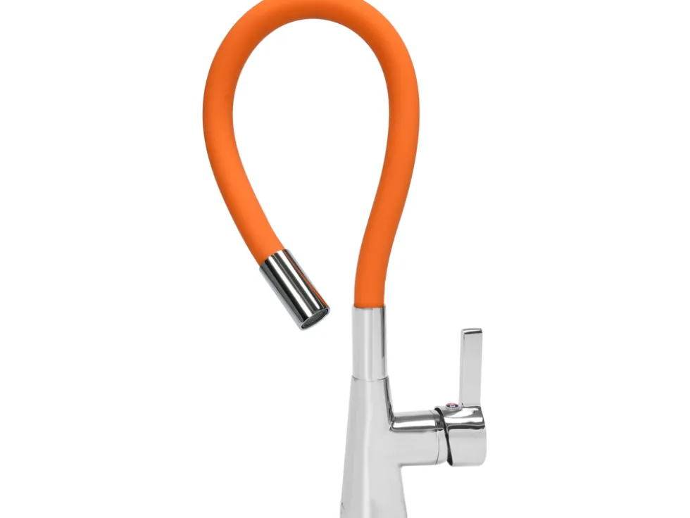 BATERIA ZLEWOZMYWAKOWA Z ELASTYCZNĄ WYLEWKĄ- 'FLEXIBLE' ORANGE