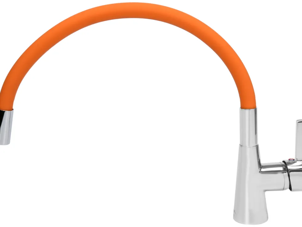 BATERIA ZLEWOZMYWAKOWA Z ELASTYCZNĄ WYLEWKĄ- 'FLEXIBLE' ORANGE