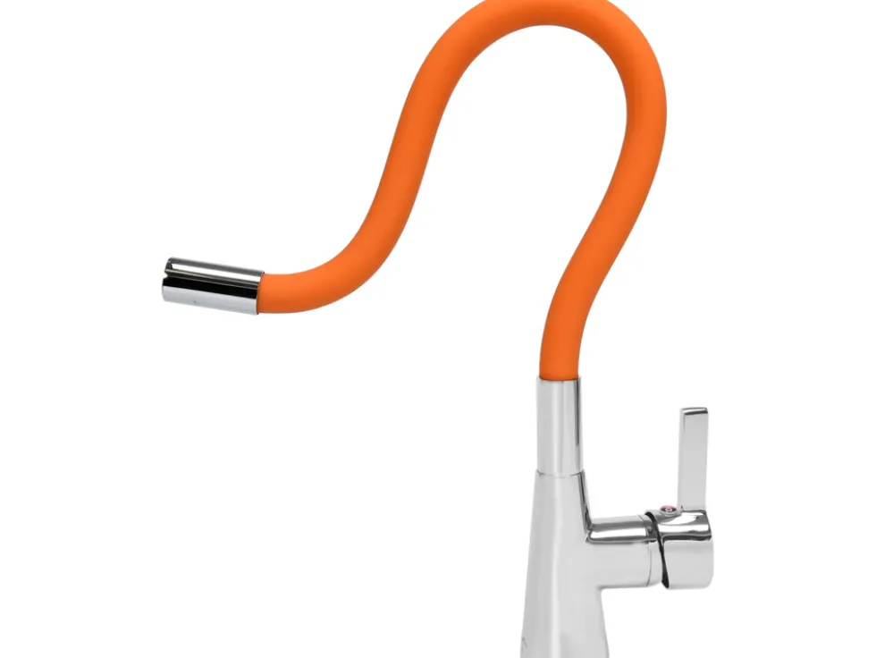 BATERIA ZLEWOZMYWAKOWA Z ELASTYCZNĄ WYLEWKĄ- 'FLEXIBLE' ORANGE