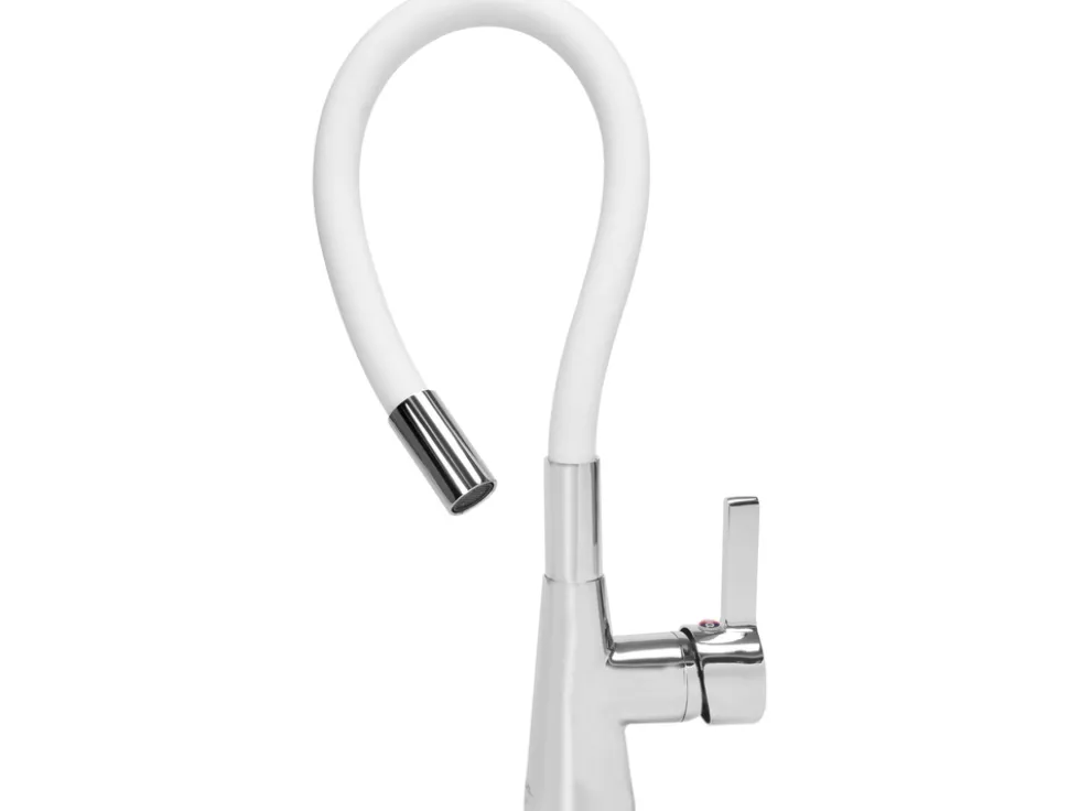 BATERIA ZLEWOZMYWAKOWA Z ELASTYCZNĄ WYLEWKĄ- 'FLEXIBLE' WHITE