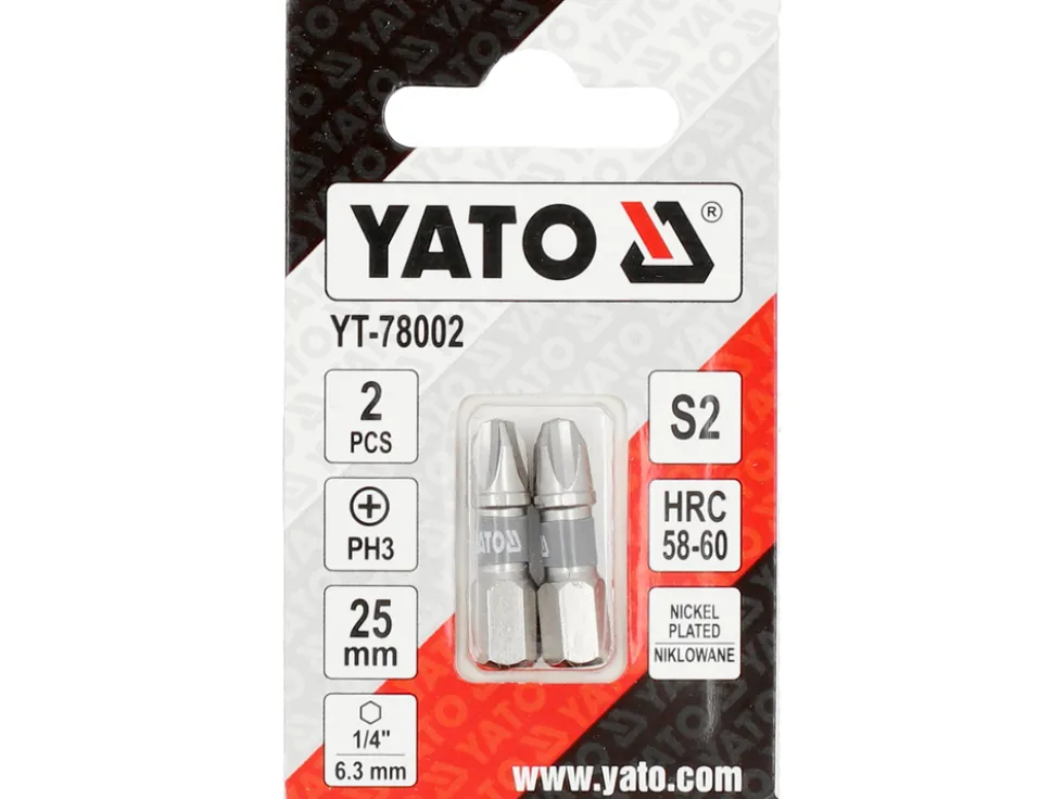 BITY 1/4"X25 MM PH3 2 SZT NI