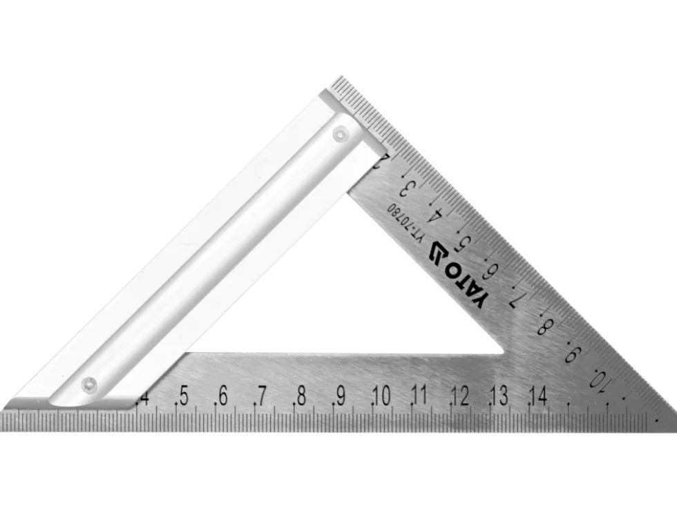 EKIERKA METALOWA 170 MM ZE STOPKĄ