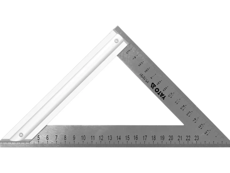 EKIERKA METALOWA 270 MM ZE STOPKĄ
