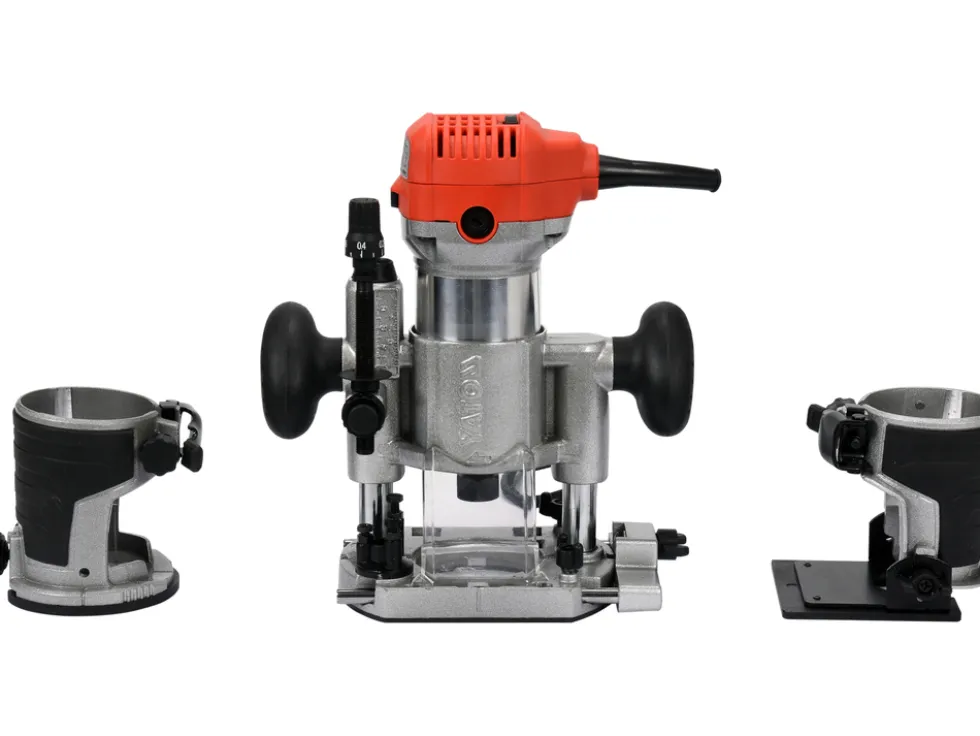 FREZARKA KRAWĘDZIOWA 710W DO LAMINATÓW + SANKI PROWADZĄCE,NA FREZY 6MM I 8MM
