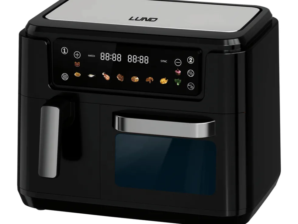 FRYTKOWNICA BEZTŁUSZCZOWA AIR FRYER 2400W 3,5L+7,5L CZARNA