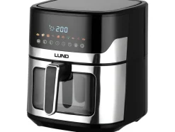 FRYTKOWNICA BEZTŁUSZCZOWA AIR FRYER 1600W 6,5L CZARNA, STAL NIERDZEWNA