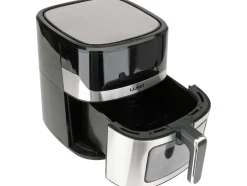 FRYTKOWNICA BEZTŁUSZCZOWA AIR FRYER 1600W 6,5L CZARNA, STAL NIERDZEWNA