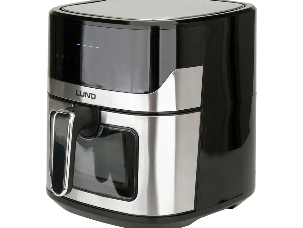 FRYTKOWNICA BEZTŁUSZCZOWA AIR FRYER 1600W 6,5L CZARNA, STAL NIERDZEWNA