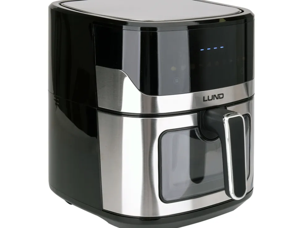 FRYTKOWNICA BEZTŁUSZCZOWA AIR FRYER 1600W 6,5L CZARNA, STAL NIERDZEWNA