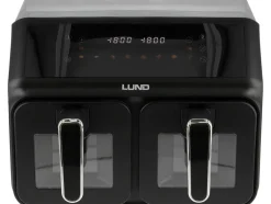 FRYTKOWNICA BEZTŁUSZCZOWA AIR FRYER 2200W 4L+4L CZARNA