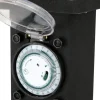 GNIAZDO OGRODOWE SŁUPEK STAL IP44 2X230V Z PROGRAMATOREM