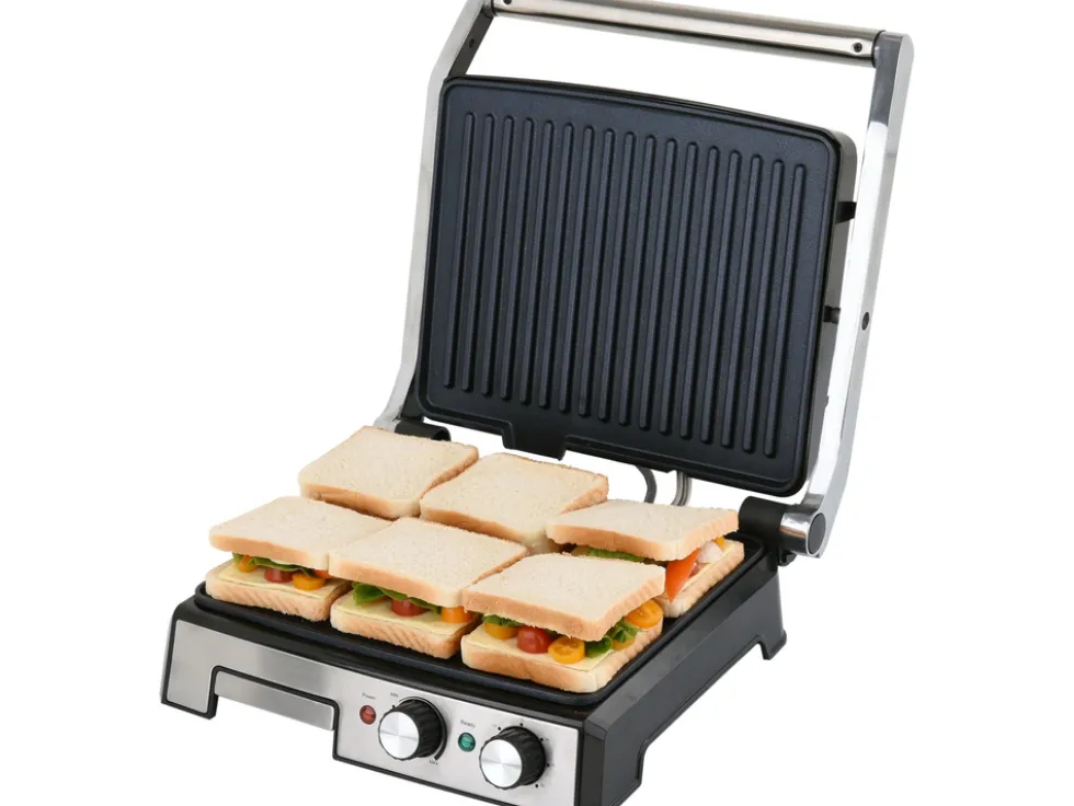 GRILL ELEKTRYCZNY 2000W, 29,5X24CM, TIMER