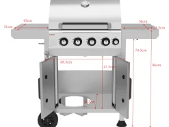 GRILL GAZOWY 4+1 ŻELIW RUSZT, 14,5KW