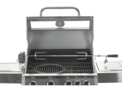 GRILL GAZOWY ITAMI 4+1 STAL NIERDZEWNA 14,2KW, Z SZYBĄ