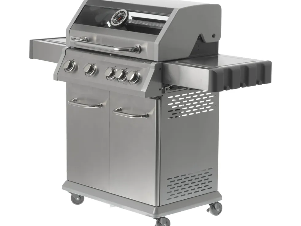 GRILL GAZOWY ITAMI 4+1 STAL NIERDZEWNA 14,2KW, Z SZYBĄ