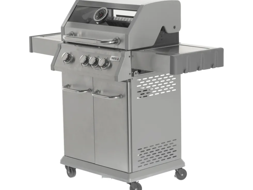 GRILL GAZOWY ITAMI 3+1 STAL NIERDZEWNA 11,5KW, Z SZYBĄ