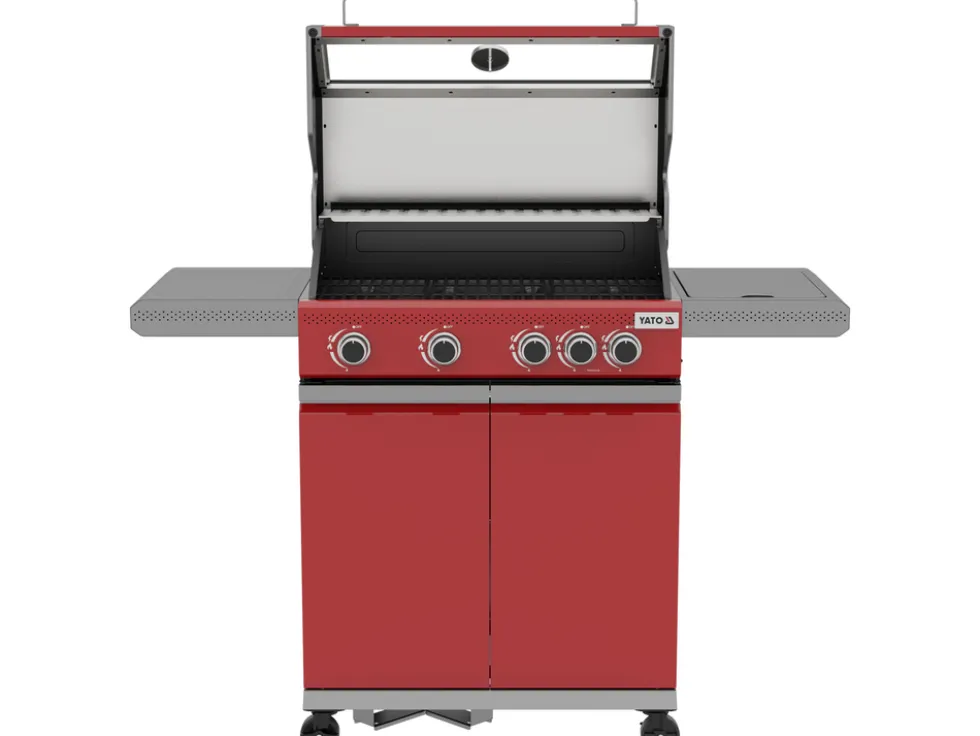 GRILL GAZOWY OKAYA 4+1, 14,2KW, CZERWONY