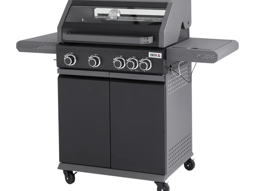 GRILL GAZOWY OKAYA 4+1, 14,2KW, Z SZYBĄ