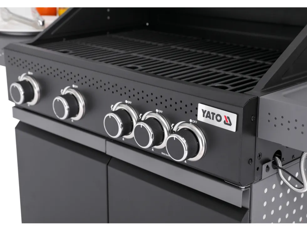 GRILL GAZOWY OKAYA 4+1, 14,2KW, Z SZYBĄ