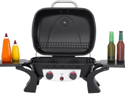 GRILL GAZOWY PRZENOŚNY YAKE, 2 PALNIKI, 5KW YAKE