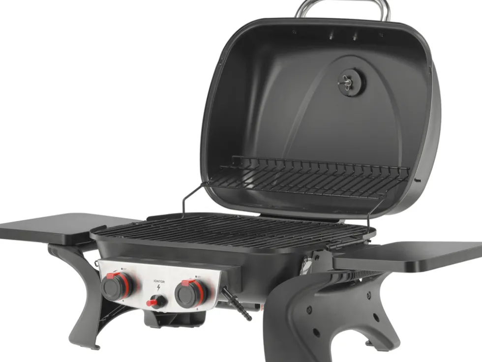 GRILL GAZOWY PRZENOŚNY YAKE, 2 PALNIKI, 5KW YAKE