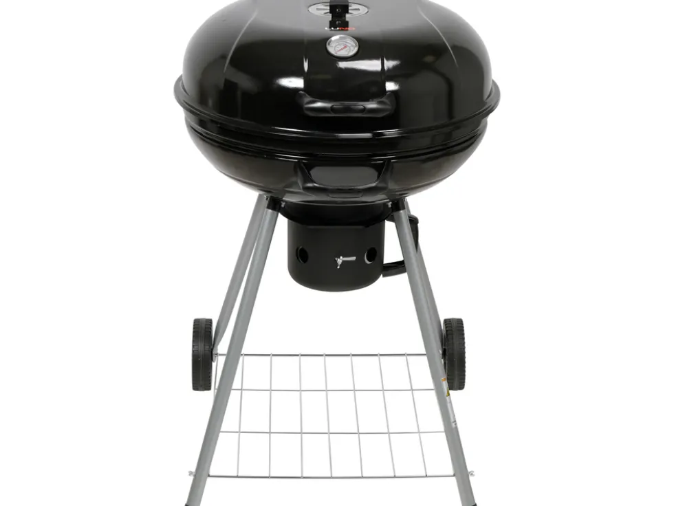 GRILL OGRODOWY WĘGLOWY OKRĄGŁY Z POKRYWĄ, ŚREDNICA 54 CM