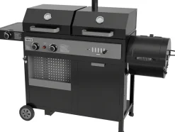 GRILL 4W1, GAZOWY + WĘGLOWY + WĘDZARNIA + PALNIK BOCZNY, 8,5KW