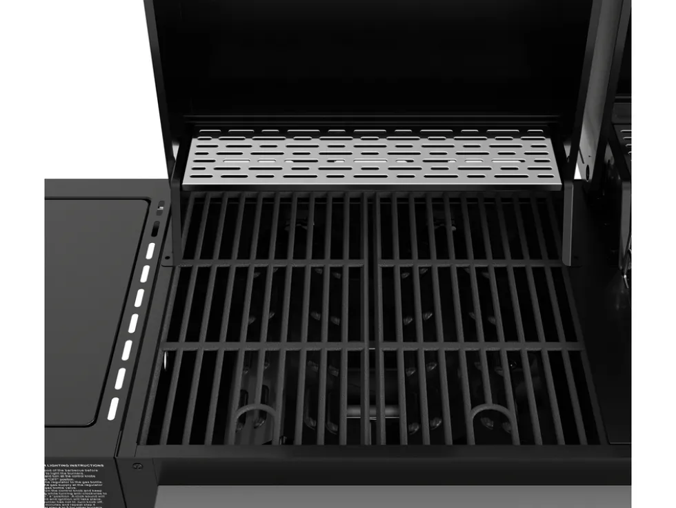 GRILL 4W1, GAZOWY + WĘGLOWY + WĘDZARNIA + PALNIK BOCZNY, 8,5KW