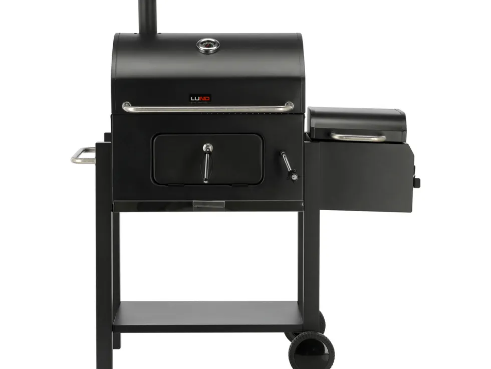 GRILL WĘGLOWY DELUXE Z WĘDZARNIĄ