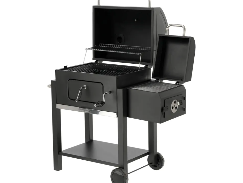 GRILL WĘGLOWY DELUXE Z WĘDZARNIĄ