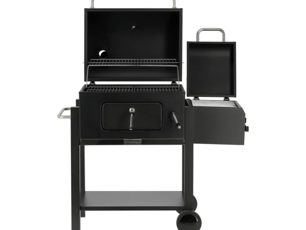 GRILL WĘGLOWY DELUXE Z WĘDZARNIĄ