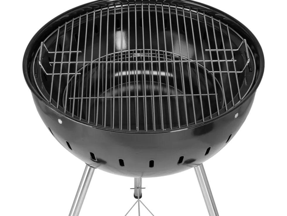 GRILL WĘGLOWY OKRĄGŁY 54CM CZARNY