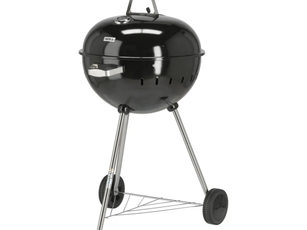 GRILL WĘGLOWY OKRĄGŁY 54CM CZARNY