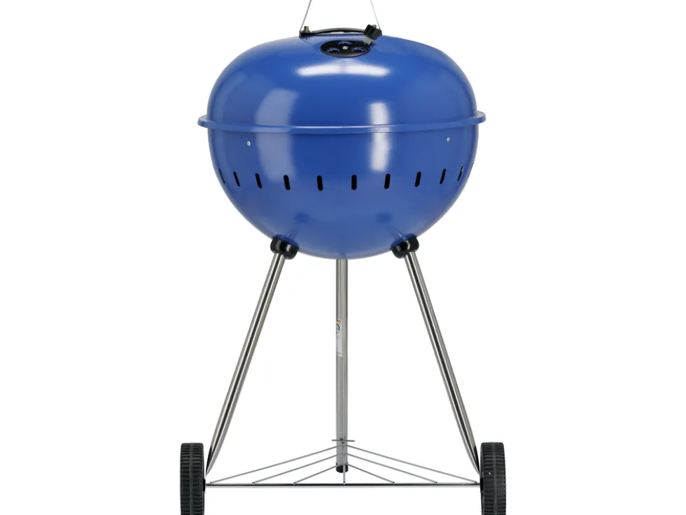 GRILL WĘGLOWY OKRĄGŁY 54CM NIEBIESKI