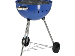 GRILL WĘGLOWY OKRĄGŁY 54CM NIEBIESKI