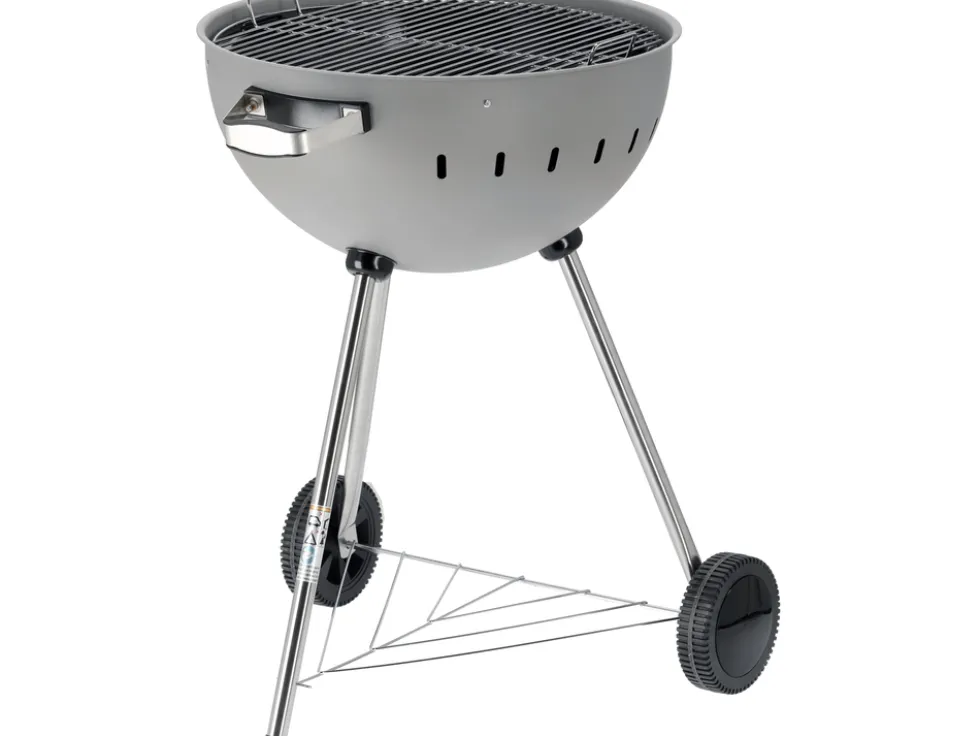 GRILL WĘGLOWY OKRĄGŁY 54CM SZARY