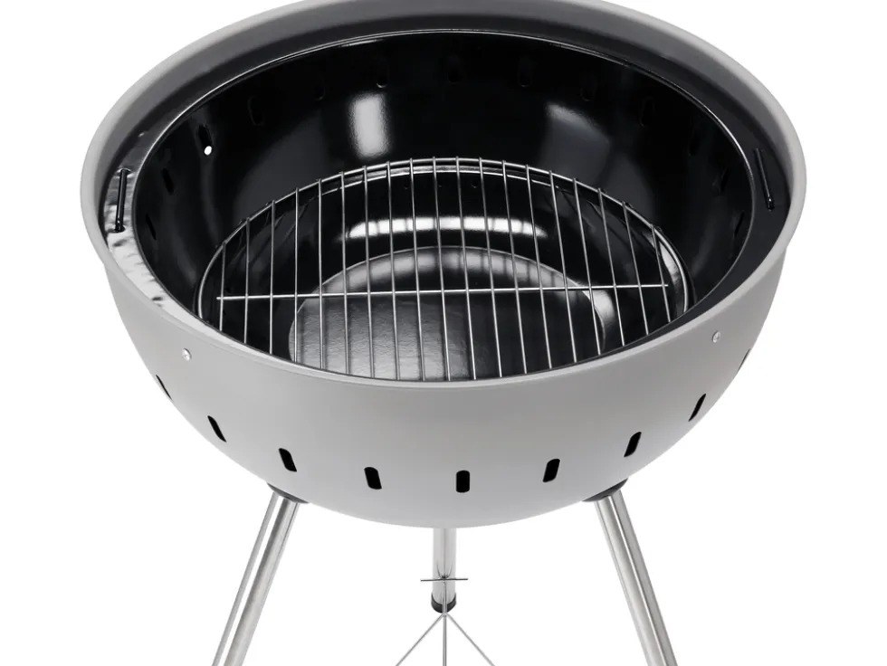 GRILL WĘGLOWY OKRĄGŁY 54CM SZARY