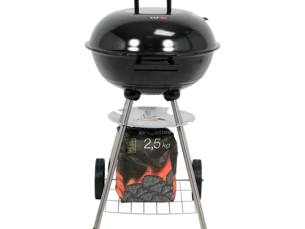 GRILL WĘGLOWY OKRĄGŁY Z POKROWCEM, RUSZT 41CM