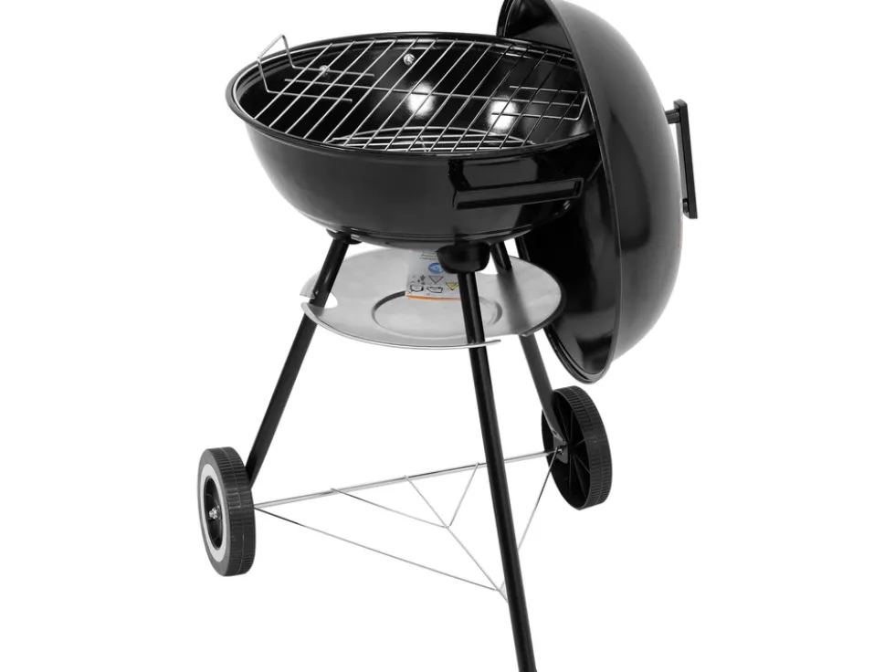 GRILL WĘGLOWY OKRĄGŁY Z POKRYWĄ, 41CM