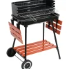 GRILL WĘGLOWY Z PÓŁKAMI, RUSZT 53X33CM