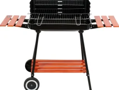 GRILL WĘGLOWY Z PÓŁKAMI, RUSZT 53X33CM