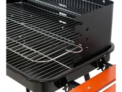 GRILL WĘGLOWY Z PÓŁKAMI, RUSZT 53X33CM