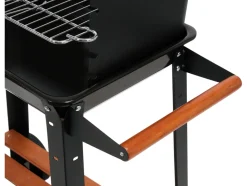 GRILL WĘGLOWY Z PÓŁKĄ BOCZNĄ, RUSZT 48X26.5CM